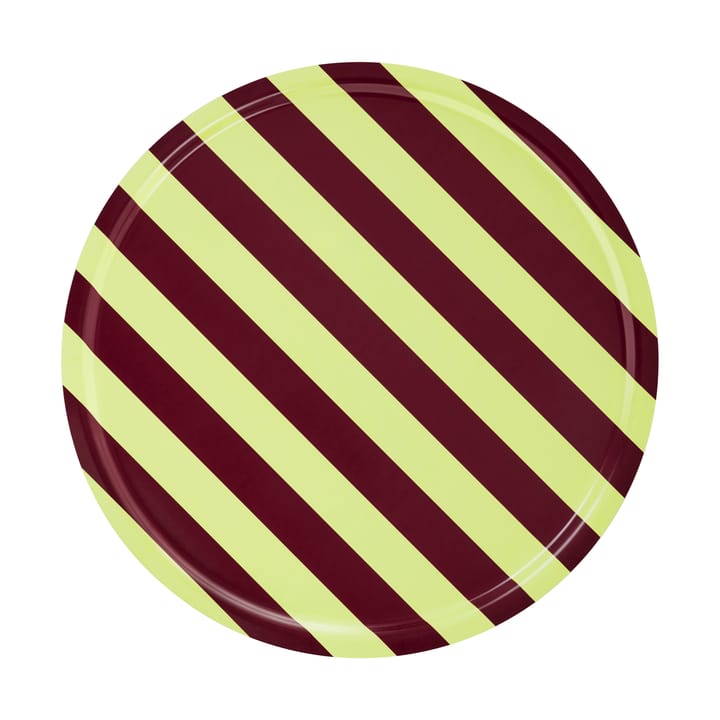 Bandeja Stripe Large Ø65 cm - Butter-burgundy - Hem