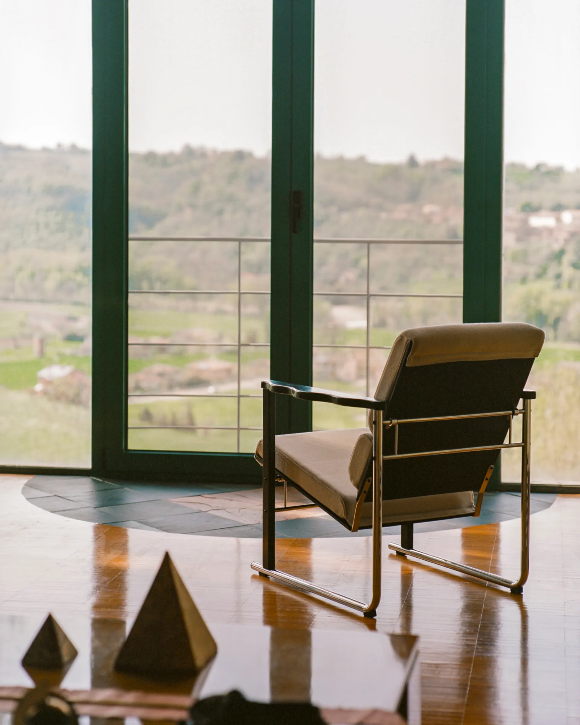 Butaca Lounge Experiment 501, Green-black Hem