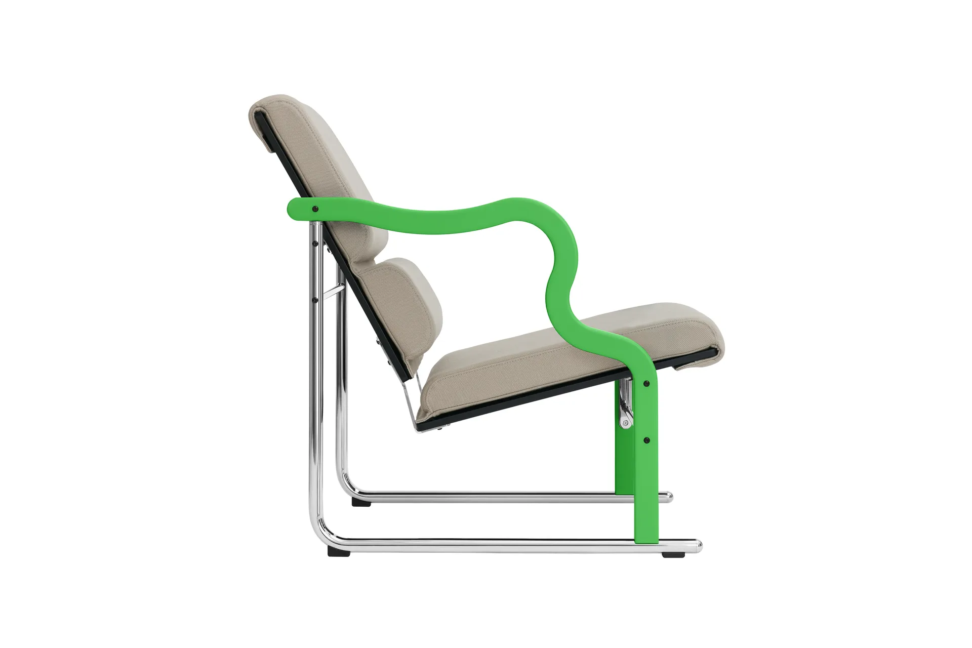 Butaca Lounge Experiment 501, Green-light beige Hem