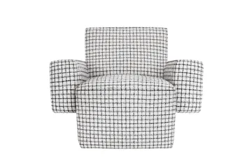Butaca Lounge Hunk con reposabrazos - Checkered black/white - Hem