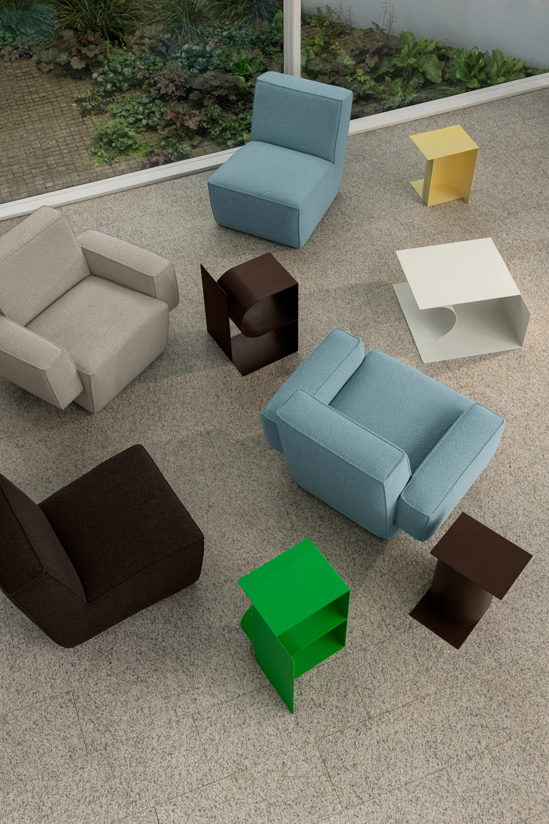 Butaca Lounge Hunk con reposabrazos, Icicle Hem