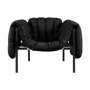 Butaca Lounge Puffy - Black leather-black grey - Hem