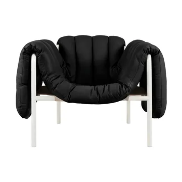 Butaca Lounge Puffy - Black leather-cream - Hem