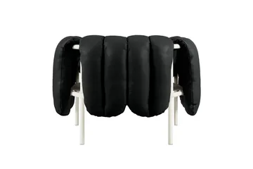 Butaca Lounge Puffy - Black leather-cream - Hem