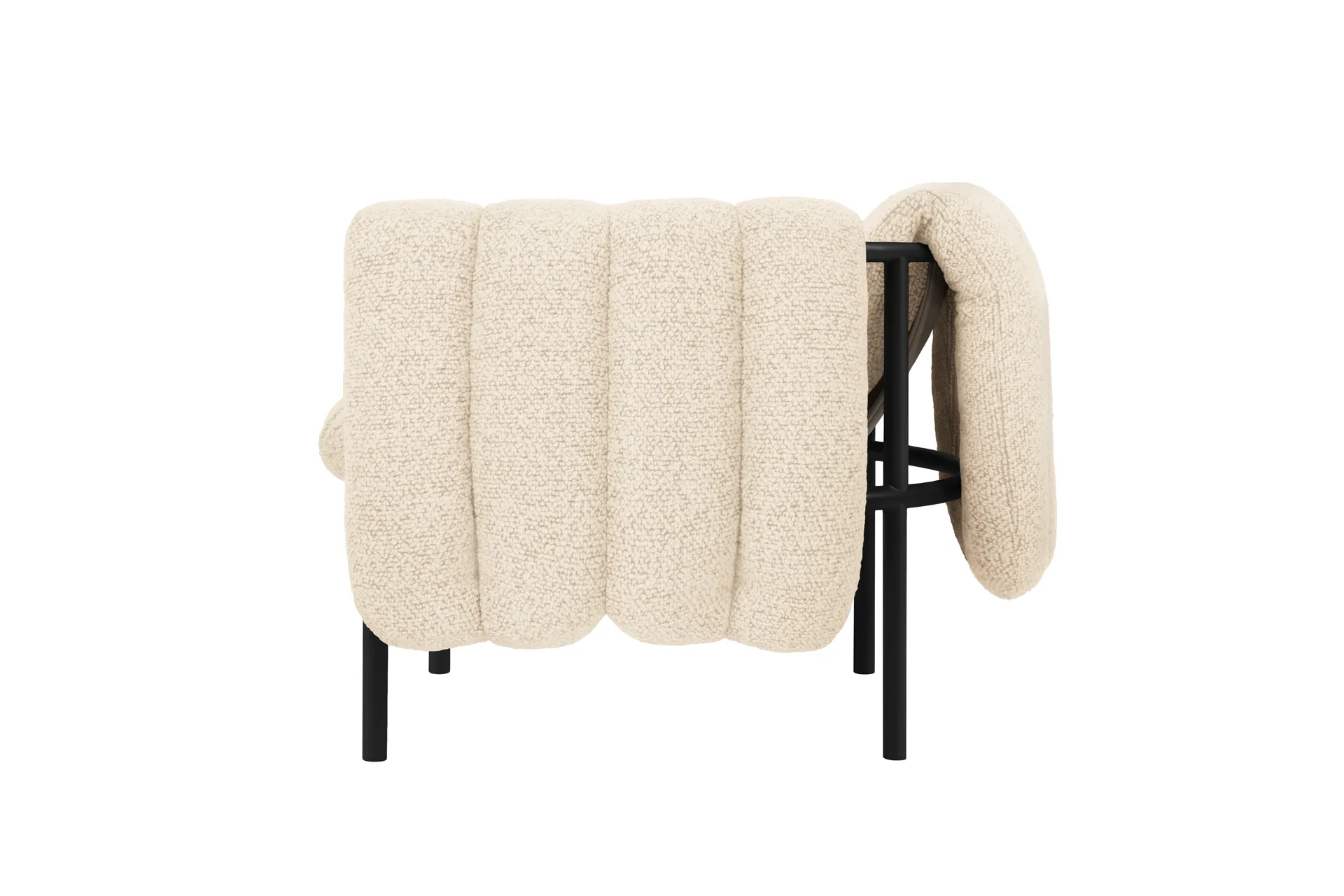 Butaca Lounge Puffy, Eggshell-black grey Hem