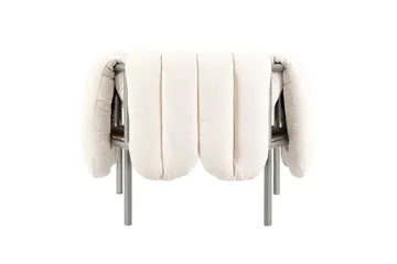 Butaca Lounge Puffy - Natural-acero inoxidable - Hem
