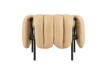 Butaca Lounge Puffy - Sand leather-black grey - Hem