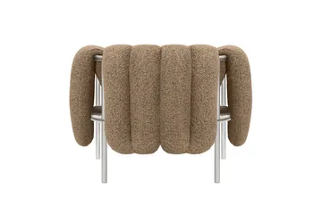 Butaca Lounge Puffy - Sawdust-acero inoxidable - Hem
