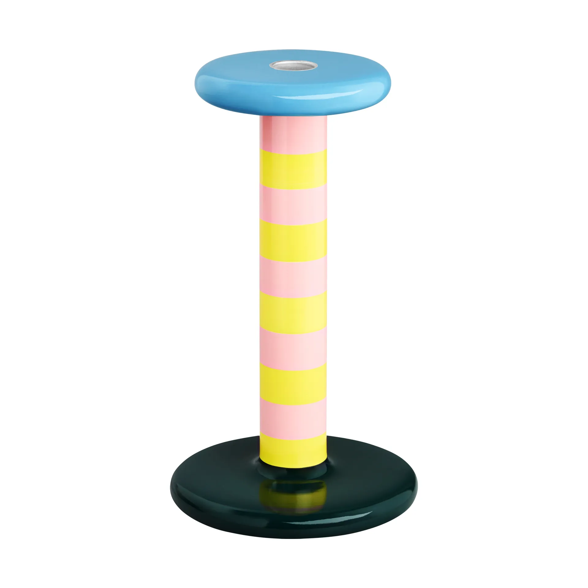 Candelabro Pesa High 23 cm, Pink-sulfur yellow stripe Hem