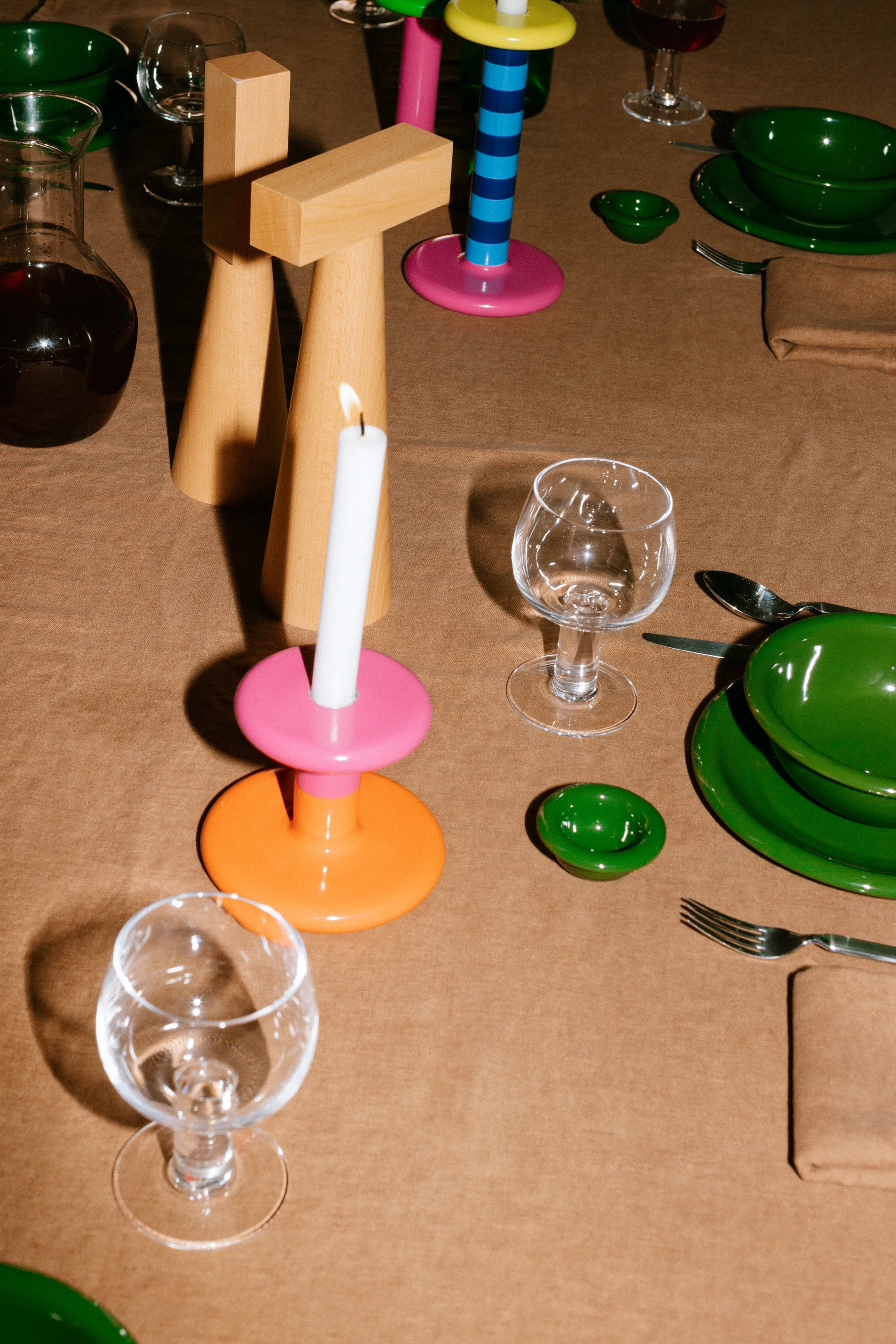 Candelabro Pesa Low 11 cm, Magenta-orange Hem