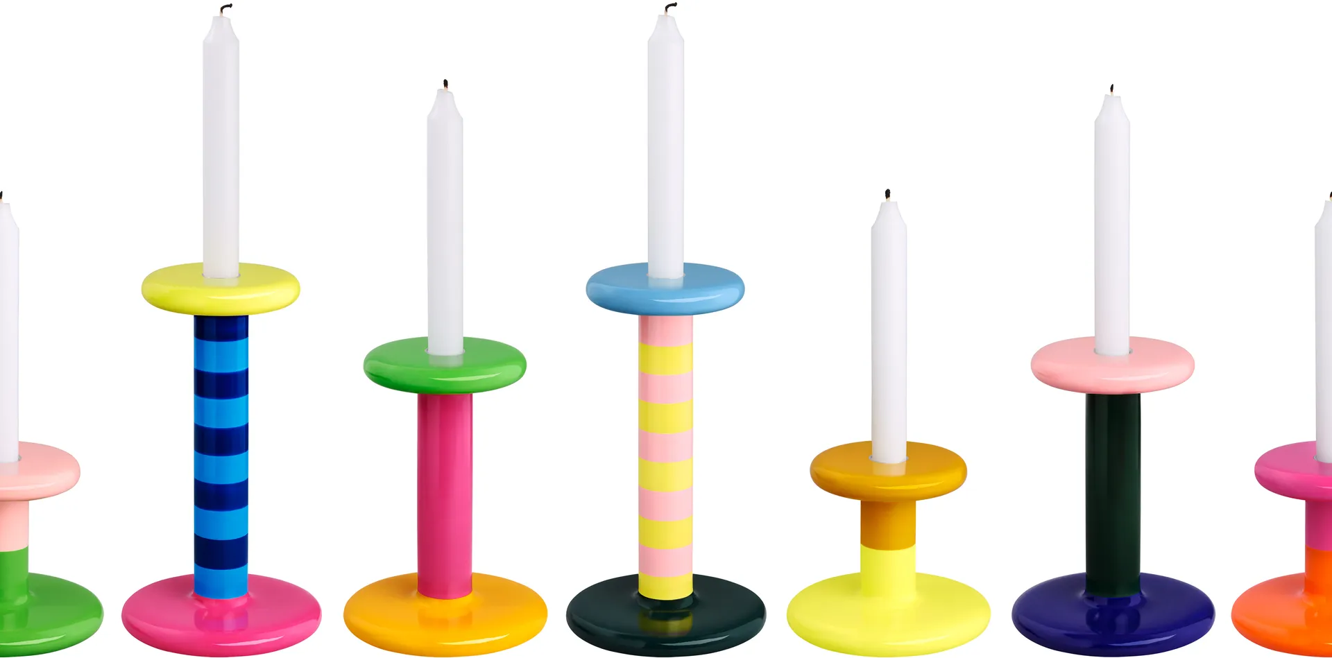 Candelabro Pesa Low 11 cm, Magenta-orange Hem