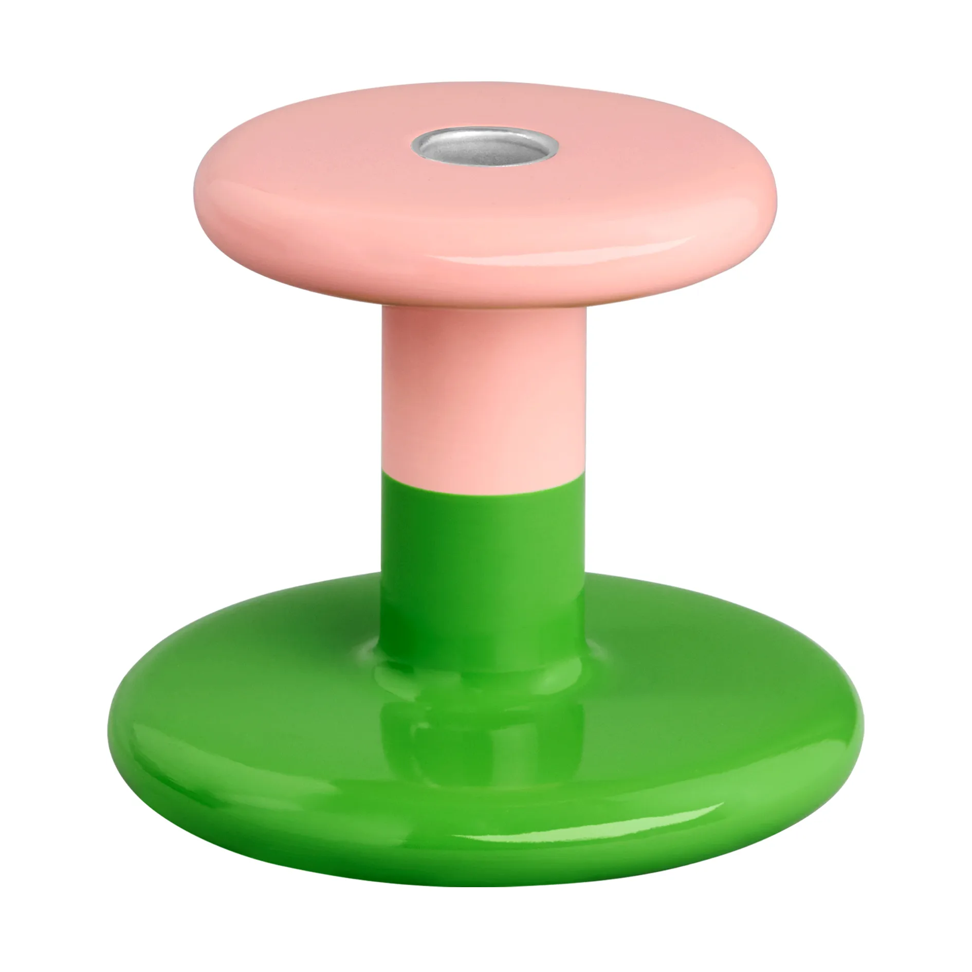 Candelabro Pesa Low 11 cm, Pink-green Hem
