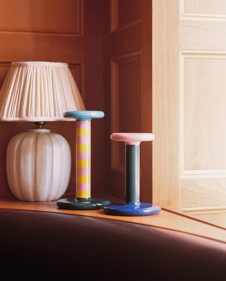 Candelabro Pesa Medium 18 cm, Pink-black green-night blue Hem