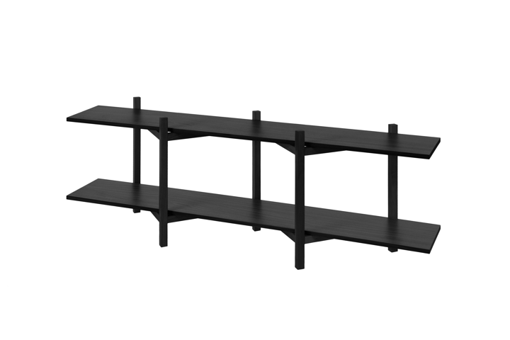 Estantería Zig Zag Media 194x57 cm, Black Hem