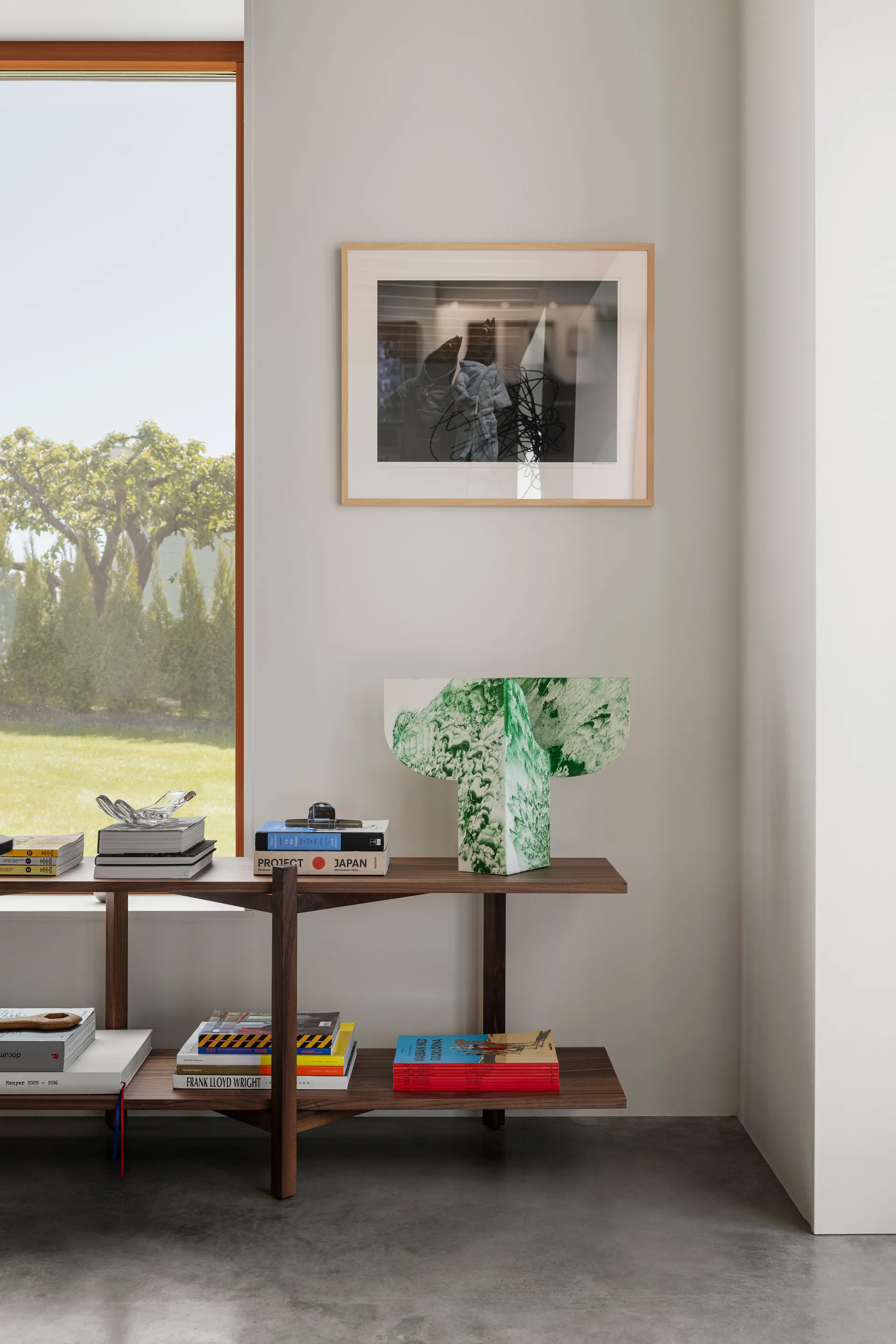 Estantería Zig Zag Media 194x57 cm, Nogal Hem