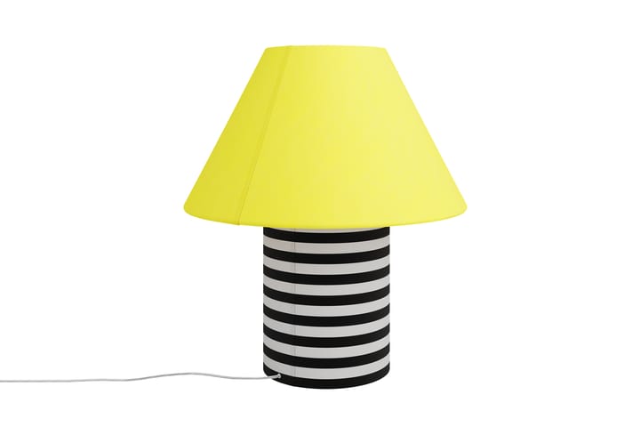 Lámpara de mesa Toto Large 64 cm, Wax yellow-black & white stripes Hem