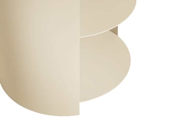 Mesa auxiliar Hide Ø38x41 cm, Light ivory textured Hem
