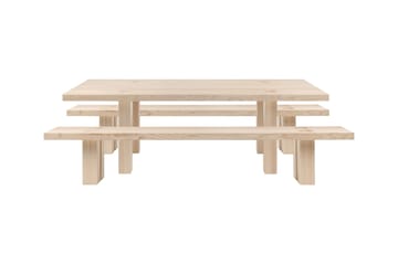 Mesa de comedor Max con bancos 250 cm - Fresno - Hem