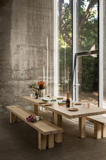 Mesa de comedor Max con bancos 250 cm - Fresno - Hem
