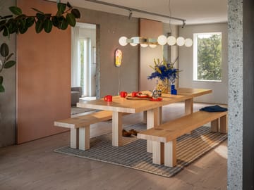 Mesa de comedor Max con bancos 250 cm - Fresno - Hem