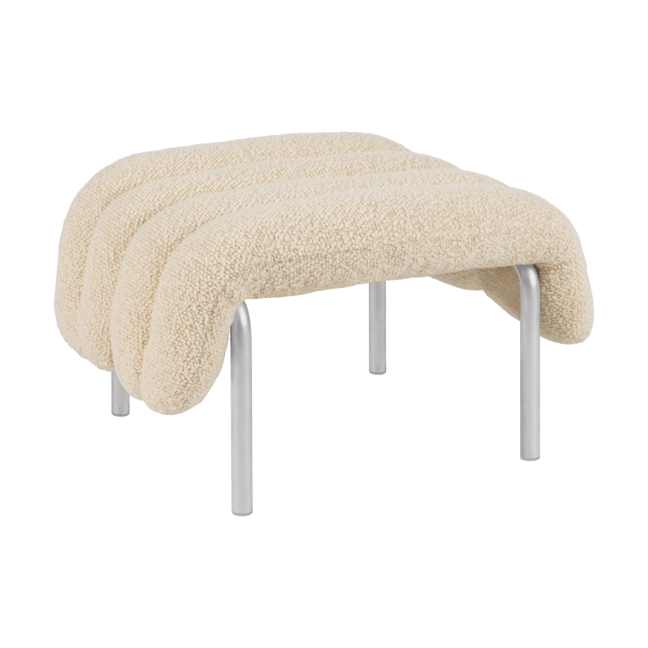Ottoman Puffy 58x67 cm - Eggshell-acero inoxidable - Hem
