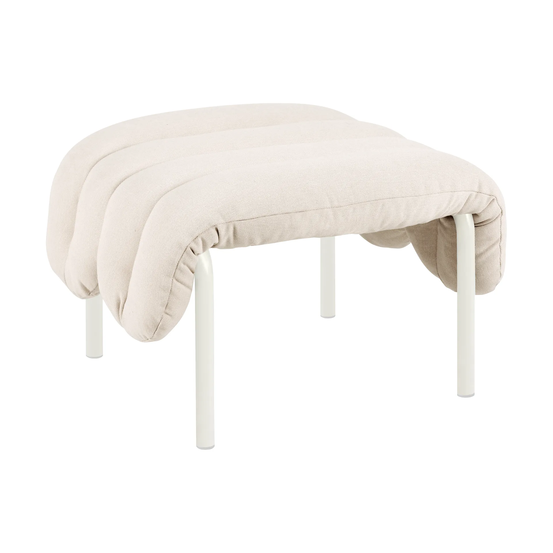 Ottoman Puffy 58x67 cm, Natural-cream Hem