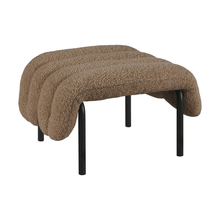 Ottoman Puffy 58x67 cm - Sawdust-black grey - Hem