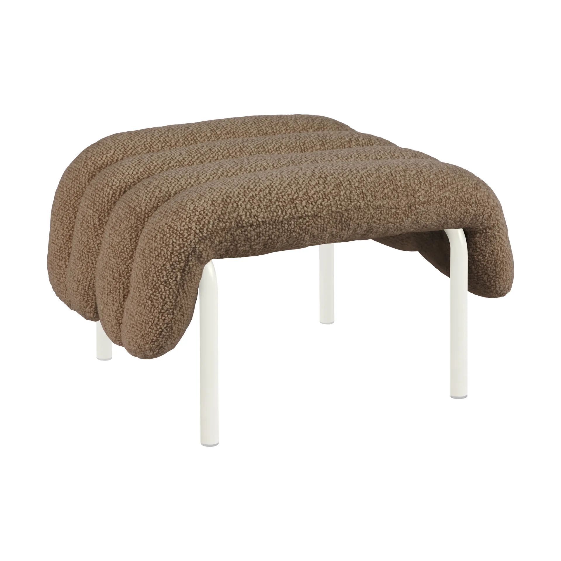 Ottoman Puffy 58x67 cm, Sawdust-cream Hem