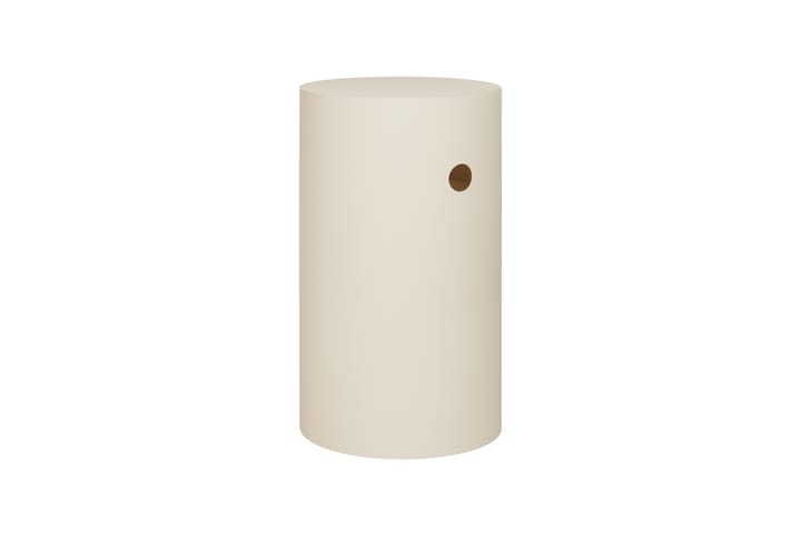 Piedestal Hide Ø38x68 cm, Light ivory textured Hem