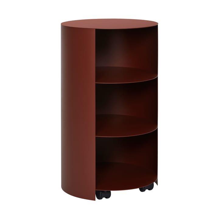 Piedestal Hide Ø38x68 cm - Red brown textured - Hem