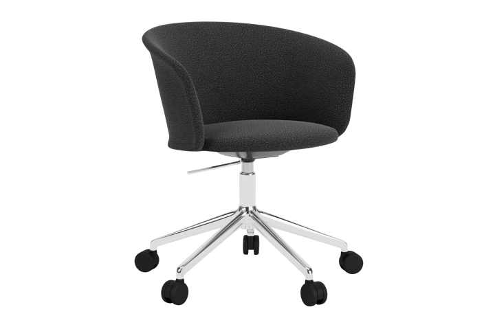 Silla de oficina Kendo Swivel con 5 ruedas, Graphite-polished aluminium Hem