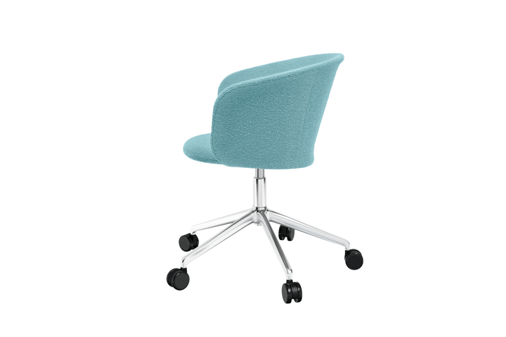 Silla de oficina Kendo Swivel con 5 ruedas, Icicle-polished aluminium Hem