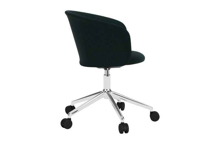 Silla de oficina Kendo Swivel con 5 ruedas, Pine-polished aluminium Hem