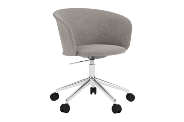 Silla de oficina Kendo Swivel con 5 ruedas - Porcelain-polished aluminium - Hem