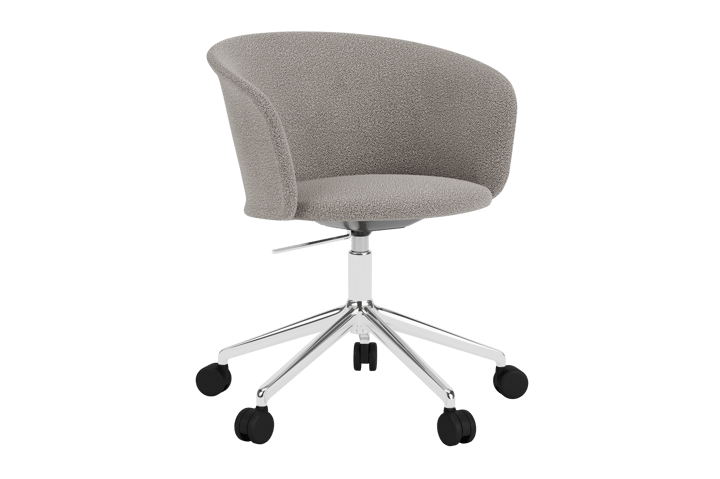 Silla de oficina Kendo Swivel con 5 ruedas, Porcelain-polished aluminium Hem