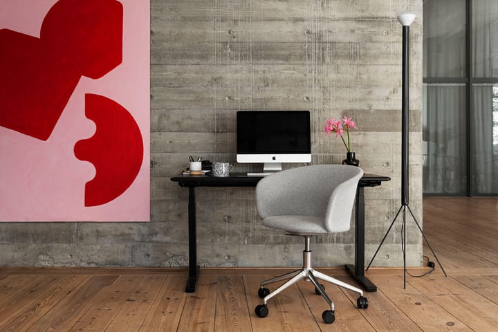Silla de oficina Kendo Swivel con 5 ruedas, Porcelain-polished aluminium Hem