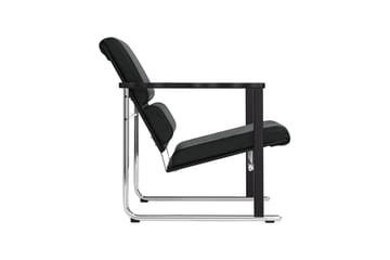 Sillón lounge Experiment 502 - Black-black leather - Hem