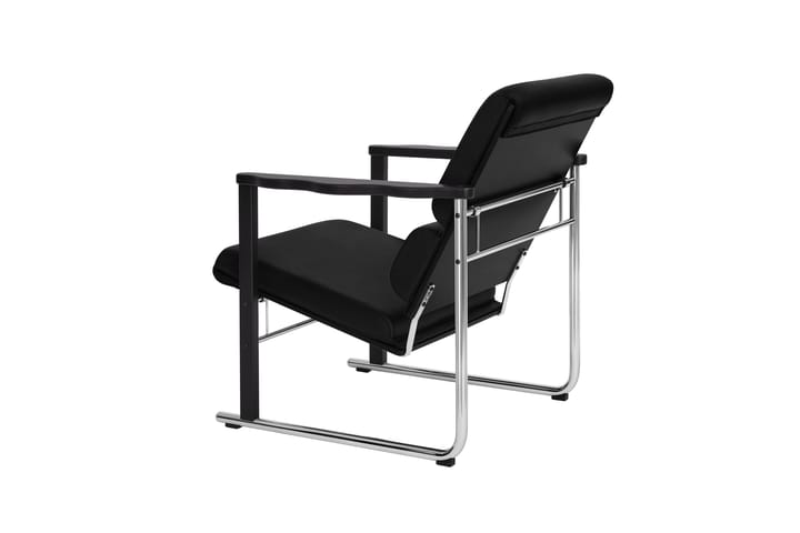 Sillón lounge Experiment 502, Black-black leather Hem