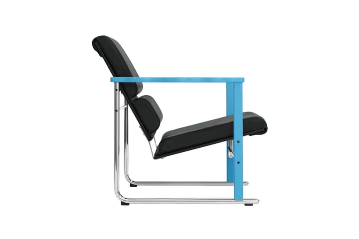 Sillón lounge Experiment 502, Blue-black leather Hem
