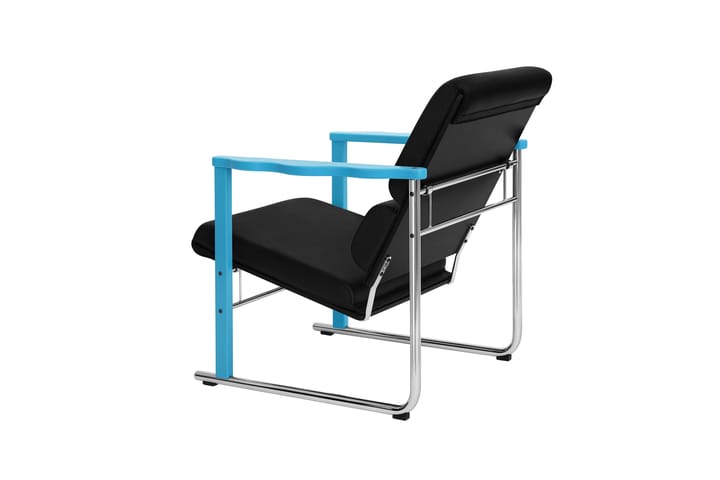 Sillón lounge Experiment 502, Blue-black leather Hem