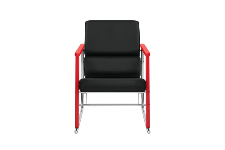 Sillón lounge Experiment 503, Red-black leather Hem