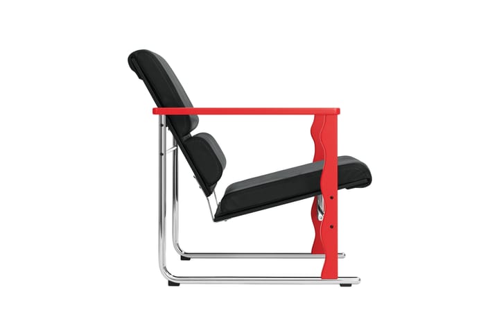 Sillón lounge Experiment 503, Red-black leather Hem