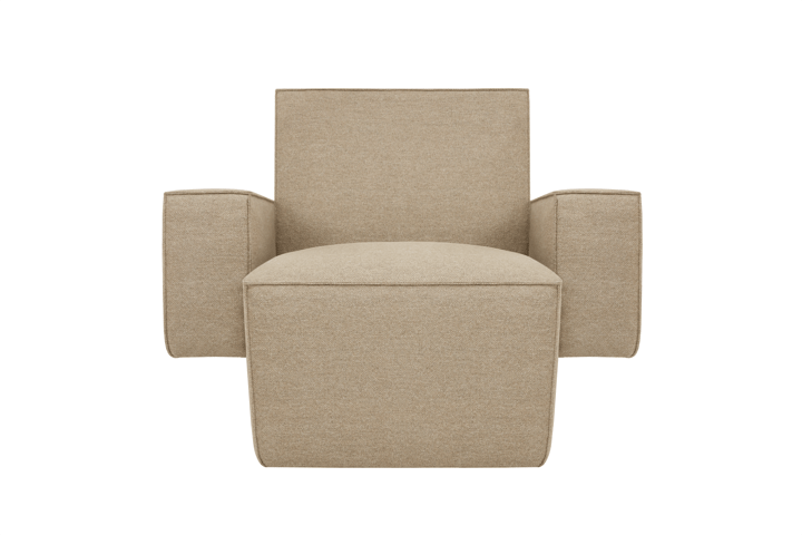 Sillón lounge Hunk con reposabrazos, Beige Hem