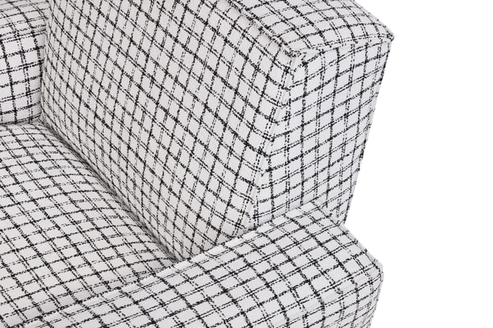 Sillón lounge Hunk con reposabrazos, Checkered black/white Hem