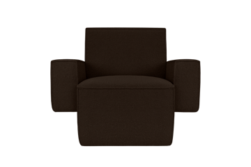Sillón lounge Hunk con reposabrazos - Chocolate - Hem