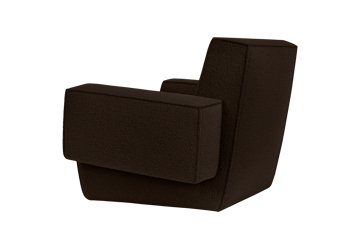 Sillón lounge Hunk con reposabrazos - Chocolate - Hem