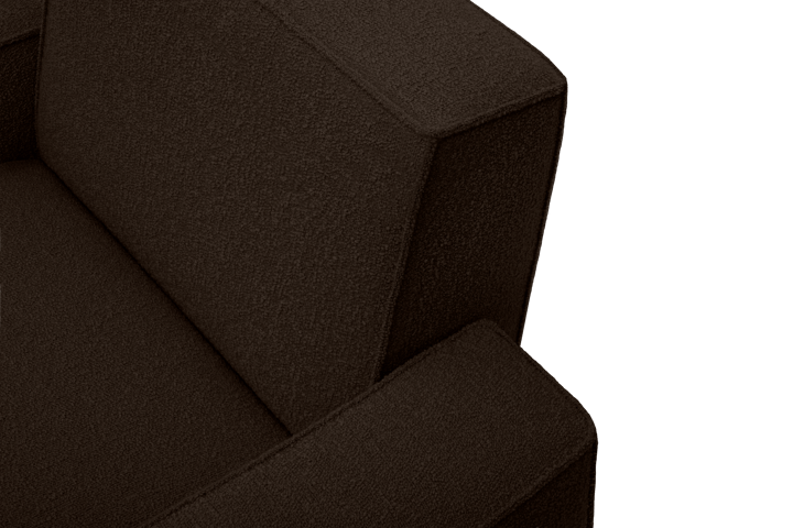 Sillón lounge Hunk con reposabrazos, Chocolate Hem