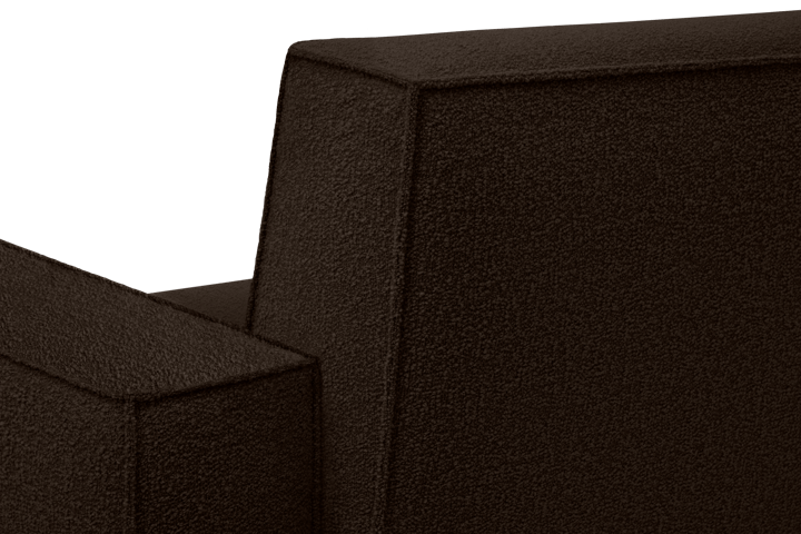 Sillón lounge Hunk con reposabrazos, Chocolate Hem