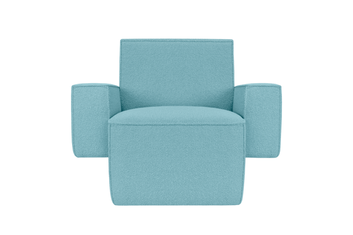 Sillón lounge Hunk con reposabrazos, Icicle Hem
