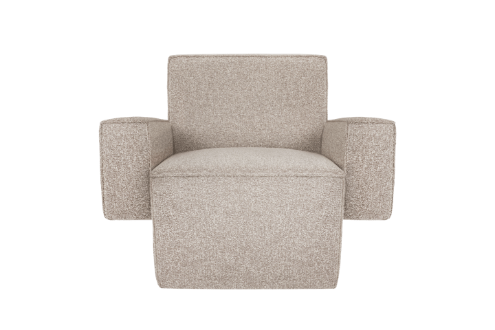 Sillón lounge Hunk con reposabrazos, Swan Hem